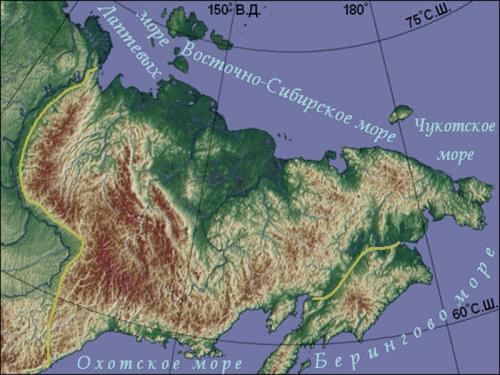 Восточно-Сибирское нагорье карта