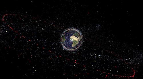 космический мусор, вид из космоса