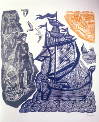 Петр I. Иллюстрация Виктора Петровича Пензина, 1968