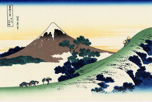 рисунок горы Японии