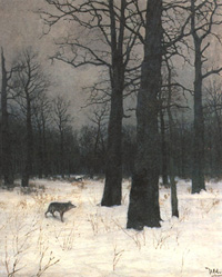 Левитан Зимой в лесу
