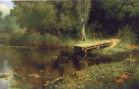 Картина Поленова Заросший пруд