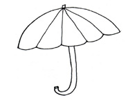 раскраска зонтик