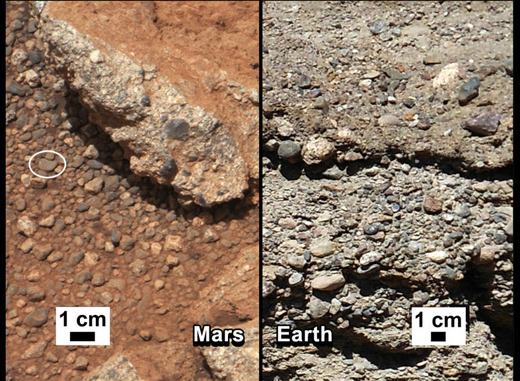 марс и земля