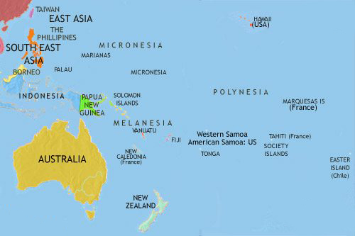 страны Австралии и Океании