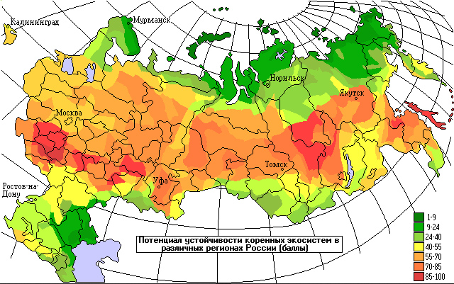устойчивость экосистем России