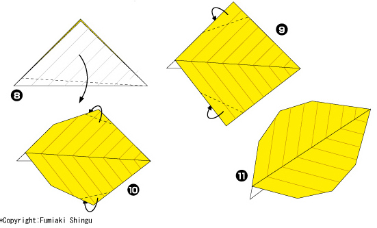 Схема оригами кленовый лист