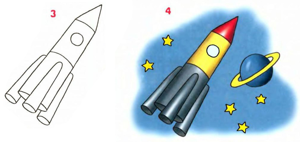 Рисуем ракету с детьми. Ракета для рисования для детей. Ракета рисунок. Ракета картинка для детей. Рисование Космическая ракета.