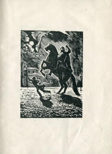 Иллюстрация А. Кравченко к изданию произведения &quot;Медный всадник&quot; А. С. Пушкина. 1936
