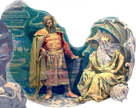 Садко в гостях у морского царя. С литографии И.Д. Сытина и Ко. 1888