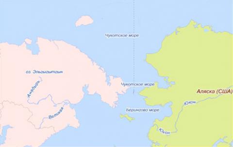 Чукотское море карта