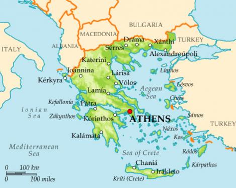 карта Греции