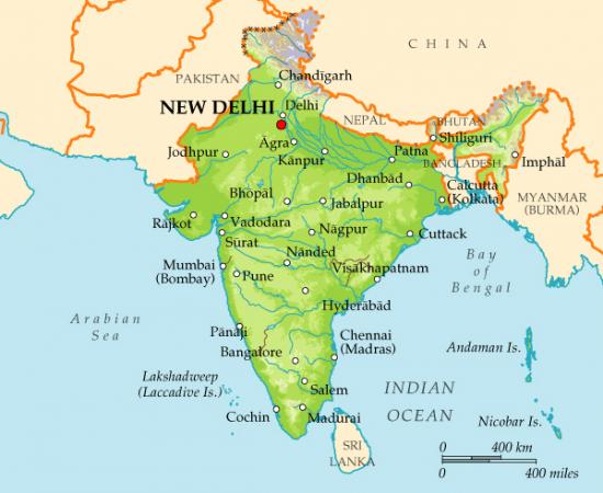 карта Индии