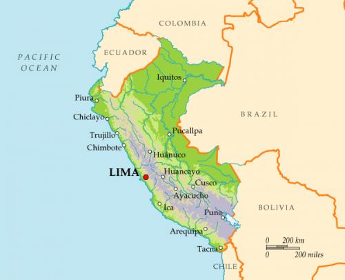 карта Перу
