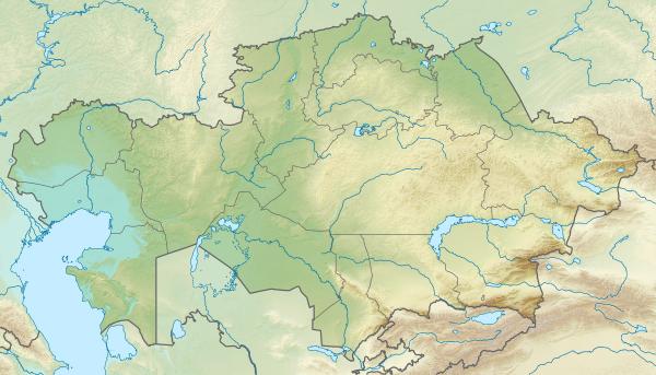 карта рельефа Казахстана