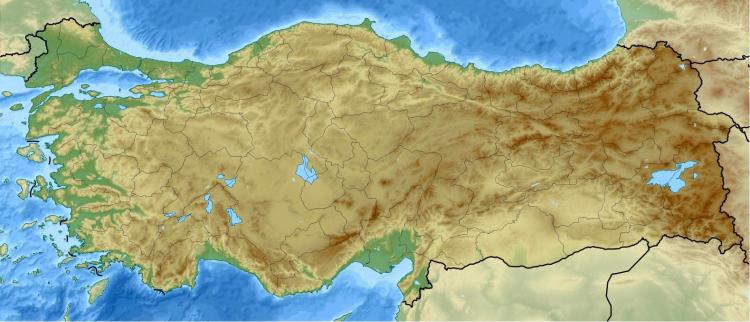 схема рельефа Турции